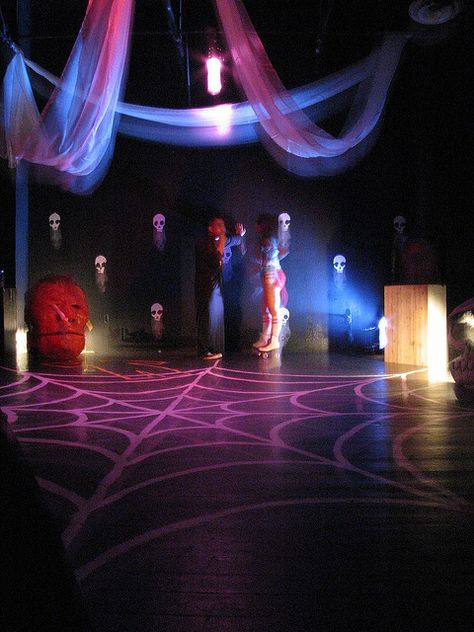 halloween dancefloor by cplbasilisk, via Flickr Halloween Dance Floor Ideas, Haunted Ballroom Decorations, Middle School Halloween Dance Ideas, Halloween Party Dance Floor, Halloween Dance Floor, School Halloween Dance, Halloween Dance Decorations, School Dance Decorations, Halloween Homecoming