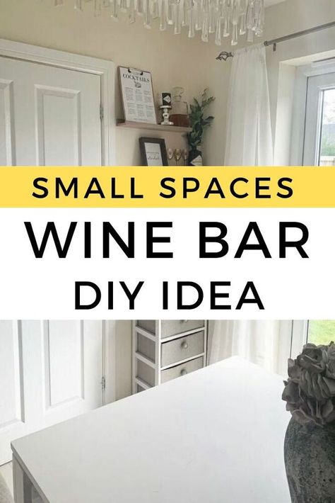 Wall Wine Rack In Small Kitchen, Home Mini Bar Ideas Small Spaces Wine Racks, Mini Bar With Wine Rack, Wine Rack Mini Bar, Dyi Bar Shelves, Wall Bar Ideas Small Spaces, Wall Wine Rack Ideas, Home Decor Ideas Living Room Apartment, Wine Rack Shelf