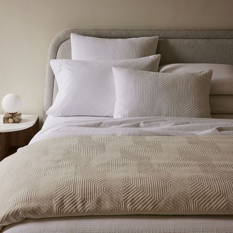 Modern Geo Duvet Cover & Shams | West Elm Gray Closet, Farm Bedroom, West Elm Bedding, Modern Duvet, Modern Duvet Covers, Affordable Bedding, Full Duvet Cover, Beds For Sale, Velvet Pillow Covers