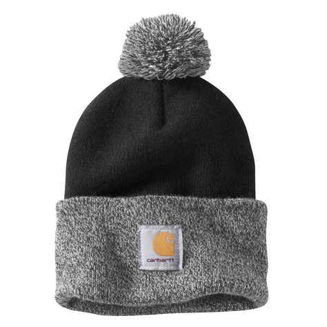 Beanie Diy, Carhartt Hat, Beanie With Pom Pom, Carhartt Beanie, Beanie With Pom, Carhartt Womens, Carhartt Women, Cuffed Beanie, Winter Hats For Women