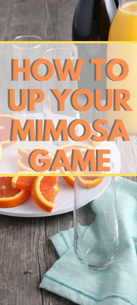 Basic Mimosa Recipe for Mother's Day. |Mimosa|Mimosa Bar|Brunch Cocktails|Mimosa Brunch|Brunch Ideas|Cocktails|Champagne Cocktails|Quarantine Cocktails|Drinks to make during quarantine|Brunch Drink Ideas|Day Drinking Ideas| #Mimosa #BrunchDrinks Mimosa And Coffee Bar, Fruit Skewers For Mimosas, Mother’s Day Mimosas, Mimosa Garnish Ideas, Mimosa Brunch Ideas, Brunch Drink Ideas, Mimosa Recipe Champagne, Mimosa Bar Ideas, Mimosa Glasses