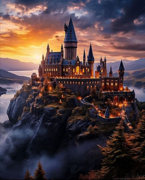 Hogwarts Castle Wallpapers, Harry Potter Wallpaper Backgrounds, Harry Potter Castle, Harry Potter Painting, Harry Potter Background, My Lovely Friend, School Of Witchcraft, Cool Pictures For Wallpaper, Harry Potter Artwork