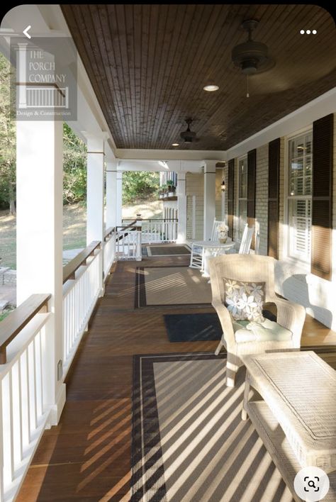 Porch Kits, Farmhouse Exterior Design, Porch Ceiling, Building A Porch, Porch Railing, Porch Flooring, Modern Farmhouse Exterior, Fantasy Homes, House With Porch