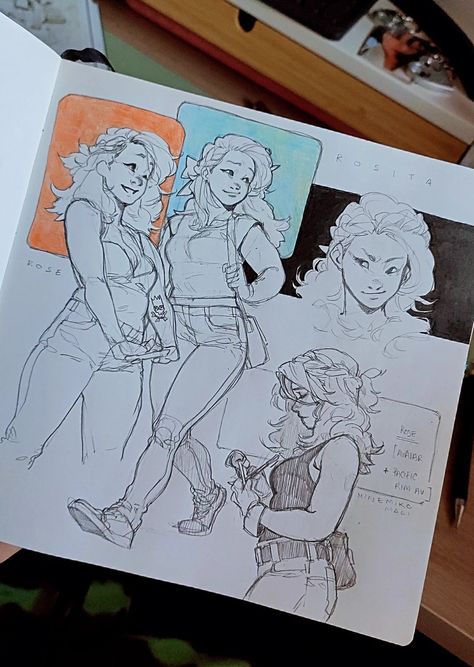 Character Design Sketches Sketchbooks, Sketchbook Character Spread, Character Sketchbook Spread, Oc Page Sketchbook, Sketchbook Spreads Aesthetic, Guidebook Drawing, Sketch Book Character, Aesthetic Journal Ideas Art, Sketchbook Spread Inspiration