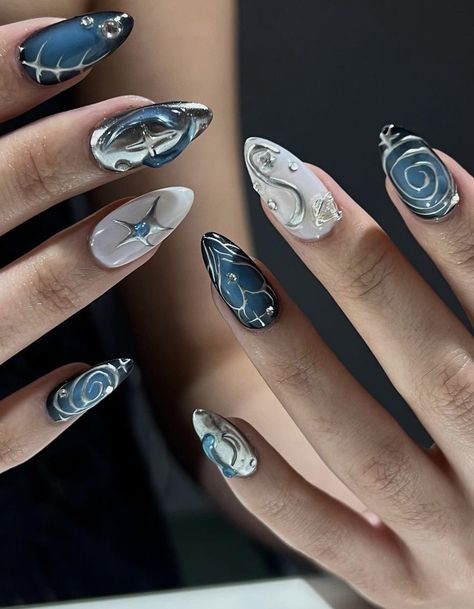 U (@ttiiyyy70) on X End Of Summer Nails, Nails September, August Nails, September Nails, Acrylic Nail Set, Hippie Nails, Amazing Nails, Grunge Nails, I'm Bored