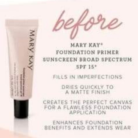 Brand New. Fps 15. For All Skin Types. Mary Kay Primer, Mary Kay Foundation Primer, Mary Kay Printables, Mary Kay Foundation, Mary Kay Timewise Repair, Flawless Foundation Application, Mary Kay Marketing, Mary Kay Party, Mary Kay Pink