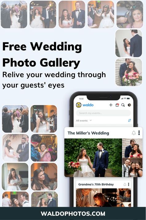 Guests Take Pictures At Wedding, Wedding Family Photos List Free, Wedding Guest Book Ideas Photo Polaroid Pictures, Wedding Guest Photo Challenge, Wedding Guest Photo Share, Wedding Photo App, Wedding Guess, Wedding Guests Photos, Photo Sharing App