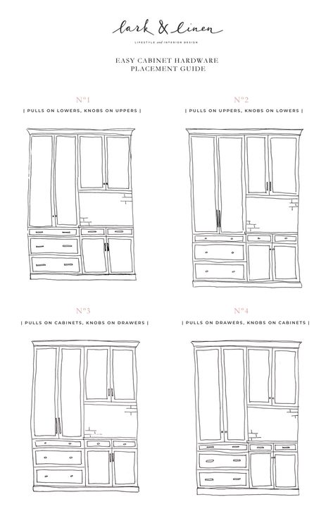 Kitchen Drawer Pull Placement, Kitchen Hardware Size Guide, Cabinet Hardware Combinations, Hardware Placement On Shaker Cabinets, Cabinet Pull Size Guide, Kitchen Hardware Placement, Kitchen Cabinet Hardware Placement, Cottage Kitchenette, Cabinet Hardware Placement Guide