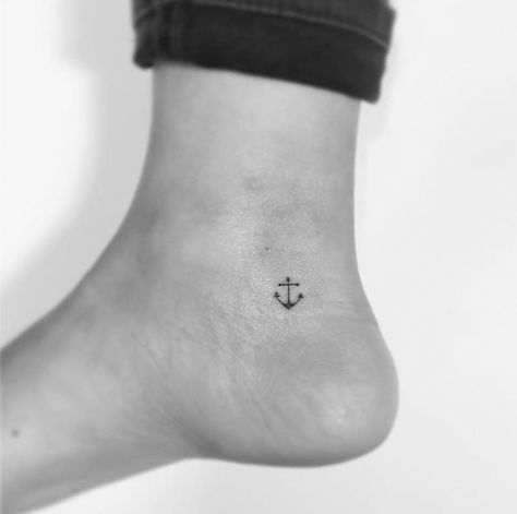 Minimal-tattoos-playground-tat2-korea Tato 3d, Playground Tattoo, Font Tato, Minimalist Tattoo Meaning, Small Anchor, Tato Minimal, Typography Tattoo, Anker Tattoo, Petit Tattoo