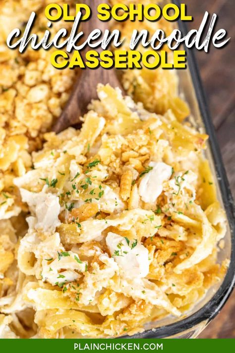 Chicken Noodle Hot Dish, Best Chicken And Noodles, Plain Chicken Recipes, Mushroom Cream Cheese, Chicken Egg Noodle Casserole, Egg Noodle Casserole, Plain Chicken Recipe, Chicken And Egg Noodles, Chicken Noodle Casserole Recipe