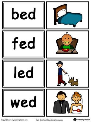 **FREE**Word Sort Game: ED Words in Color. Use these printable matching words game to create a fun learning environment your child will love. These can be used in a game of concentration, or for single player file folder games. Ed Words, Word Families Printables, Color Worksheet, 3 Letter Words, Word Sort, Cvc Words Kindergarten, Word Family Worksheets, Three Letter Words, Cvc Word Families