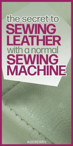 Sewing Machine Basics, Leather Sewing, Leather Stitching, Beginner Sewing, Couture Sewing Techniques, Stitching Techniques, Beginner Sewing Projects Easy, Sewing Leather, Couture Sewing