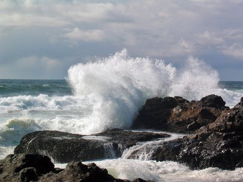 Our favorite beach while staying at Yachats Oregon Coast Acrylic Painting, Huge Ocean Waves, Ocean Waves Photography, Ocean Art Painting, Waves Crashing On Beach, Waves Crashing On Rocks Photography, Sea Cave, Waves Crashing On Cliff, Waves Photography