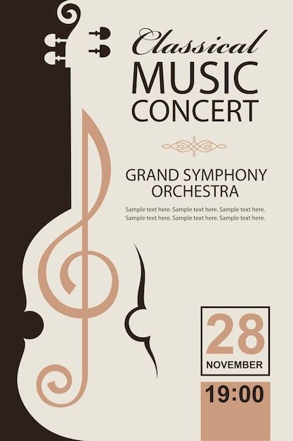 Classical Music Concert, Music Concert Poster, Violin Image, Classical Music Poster, Concert Poster Design, Cd Design, Music Concert Posters, Music Flyer, Business Logos