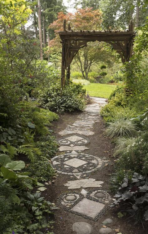 Landscape designers' garden tour is must-see for gardeners: The Pecks - oregonlive.com Morbider Humor, Landscape Designers, Stone Path, Have Inspiration, Garden Yard Ideas, Magical Garden, Garden Pathway, Garden Tours, Bed Ideas