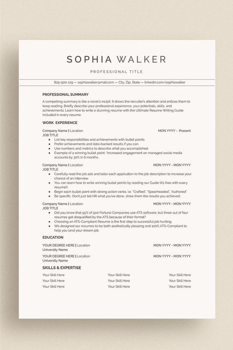 Professional Resume Template Free Download Modern Cv Template Free, Cv Design Template Free, Cv Templates Free Download, Simple Cv Template, Traditional Layout, Simple Cv, It Cv, Ats Resume, Good Cv