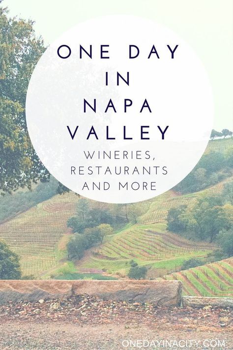 Short on time in Napa Valley? Here are some travel tips on the best wineries for wine tasting, the top restaurants to eat at, where to sleep, and other tips for what to do while exploring Napa Valley, California in one day. #TravelDestinationsUsaNapaValley Napa Trip, Napa Valley Trip, Napa Wineries, Napa Valley Wineries, Travel California, Napa Wine, Napa Valley Wine, Wine Country California, Wine Travel