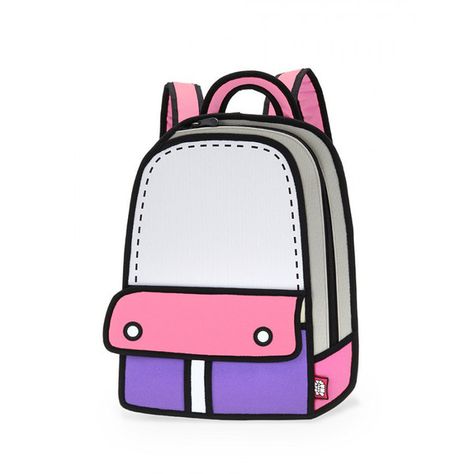 Adventure Backpack in Pink (435 RON) ❤ liked on Polyvore featuring bags, backpacks, pink, pink bag, knapsack bags, knapsack, rucksack bag and backpack 2d Backpack, Jump From Paper, 2d Bags, Adventure Cartoon, Knapsack Bag, Adventure Backpack, Cartoon Backpack, Cartoon Bag, High Design