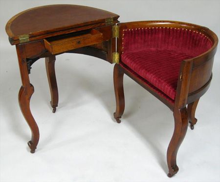 Library Furniture, Victorian Metamorphic Combination Table, Desk and Chair Antique Library, Unusual Furniture, Library Furniture, Desk And Chair, Canvas Tent, Victorian Furniture, Victorian Vintage, Antique Desk, Victorian Decor