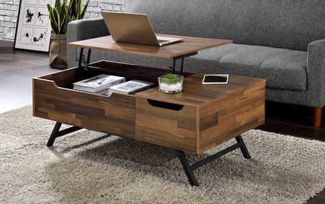 Coffee Table With Lift Top, Living Room Layouts, Lift Coffee Table, Room Layouts, Bob's Discount Furniture, Lift Top Coffee Table, Acme Furniture, Rectangular Coffee Table, Furniture Care