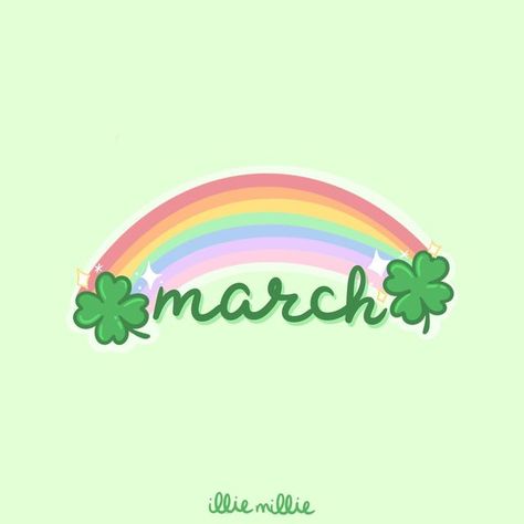 March Clipart, March Bullet Journal, Week Quotes, St Patricks Day Nails, Happy March, St Patricks Day Food, St Patrick's Day Outfit, March Month, Fb Cover