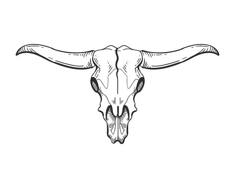 Free vector bull skull isolated icon vec... | Free Vector #Freepik #freevector #buffalo #bull #skull #cow-illustration Toro Vector, Skull Sketch, Goth Tattoo, Buffalo Skull, Bull Skull, Bull Skulls, Cow Skull, Skull Art, Tatting