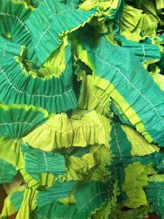 Crepe Paper Seaweed, Seaweed Decorations Diy, Seaweed Streamers, Diy Seaweed, Paper Seaweed, Kiddie Prom, I Am Embarrassed, Submerged Vbs, Ocean Vbs