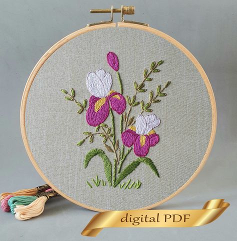 beautiful ribbon embroidery simple straight https://youtu.be/GNQmIQ6eYsk?si=rvKA9uZx4SEAoQNf Iris Embroidery Pattern, Floral Embroidery Patterns Templates Flower Designs, Ribbon Rose Embroidery, Floral Embroidery Patterns Templates, Iris Embroidery, Scissors Drawing, Handkerchief Embroidery, Embroidery Artists, Photo Embroidery