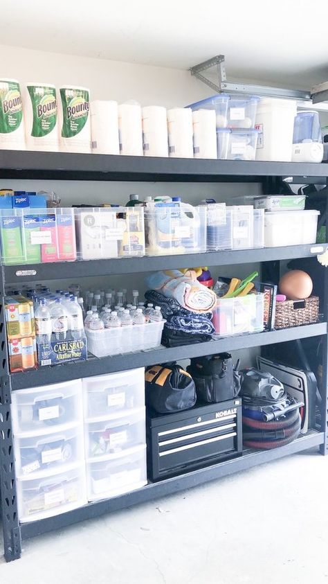 Garage Organization 101 — Life in Jeneral Storage Organization Basement, Pretty Garage Organization, Garage Pantry Organization, Small Garage Organization Ideas Storage, Ultimate Garage Organization, Smart Garage Storage Ideas, Garage Zone Organization, Garage Organization Categories, Garage Shelf Organization Ideas