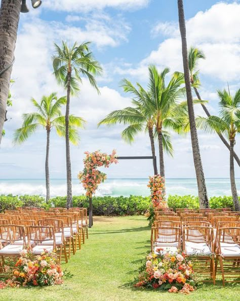 At Lucia, Hawaiian Wedding Themes, Tropical Wedding Venue, Wedding Pictures Beach, Wedding Arch Rental, Wedding Reception Chairs, Summer Wedding Venues, Wedding Ceremony Chairs, Tropical Wedding Theme