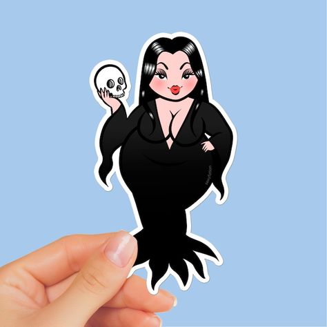 sexyfation - Etsy Plus Size Pin Up Art, Chubby Tattoo, Halloween Cartoon Art, Fat Disney Princesses, Pin Up Halloween, Body Positivity Art, Plus Size Art, Witch Tattoo, Spooky Stickers