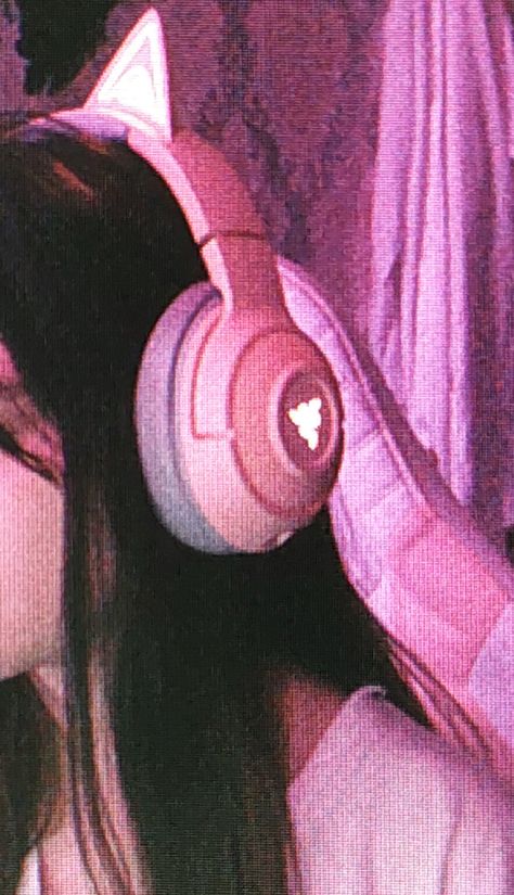 Headset Catears Pink Cute Pink Headset Aesthetic, Aesthetic Headset, Headset Aesthetic, Cat Ear Headset, Cute Pink Aesthetic, Pink Aesthetic, Cute Pink, Cat Ears, Headset