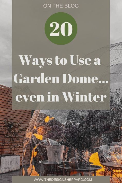 A garden dome is a very versatile, practical and stylish way to transform your outdoor space and make the most of your garden all year round. Here are 20 ways you could use a garden igloo. Garden Igloo Decorating Ideas, Garden Dome, Garden Igloo, Dome Greenhouse, Outdoor Eating, Spa Retreat, Geodesic Dome, Kids Playhouse, Garden Office