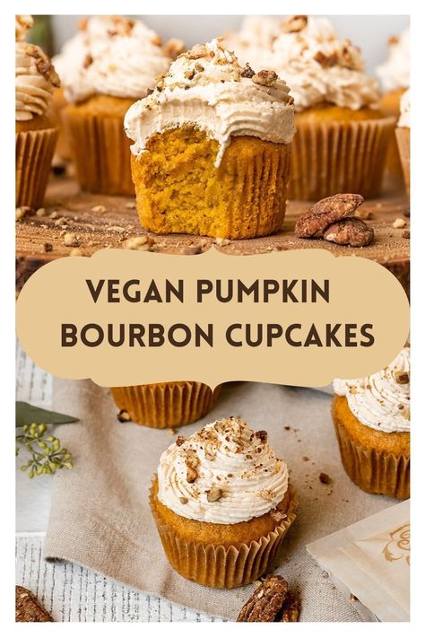 Vegan Pumpkin Spice Cupcakes, Vegan Fall Baking Recipes, Vegan Christmas Cupcakes, Vegan Halloween Cupcakes, Thanksgiving Desert Ideas, Vegan Autumn Recipes, Vegan Pumpkin Dessert, Vegan Pumpkin Cupcakes, Vegan Cupcake Recipe