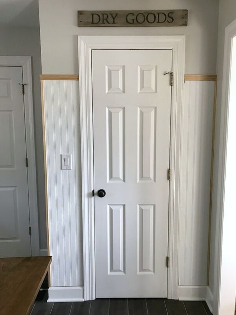 Pantry Makeover Ideas and my plan to make mine pretty! Chalk Paint Pantry Door, Pantry Door Paint Colors, Redo Pantry Door, Pantry Door Decor Ideas, Old Pantry Makeover, Painted Pantry Door Ideas, Pantry Door Paint Ideas, Pantry Door Remodel, Replace Pantry Door