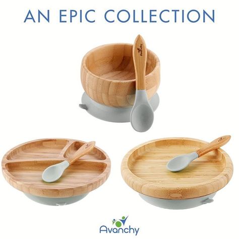 Our Gray Collection is #Epic! Designed to seemingly blend in with your décor. #Avanchy #BLW #BabyFood #Organic Teething Gums, Toddler Plates, Baby Dishes, Baby Plates, Baby Gadgets, Baby Bowls, Baby Spoon, Baby Supplies, Baby Led Weaning