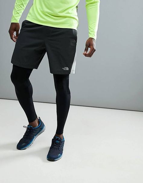 The North Face Mountain Athletics Running Reactor Shorts In Dark Gray Under Armour Athleisure Running Shorts, Sportswear Running Shorts, Men Leggings With Shorts, Mens Short Shorts Athletic, Men's Gym Shorts, Compressive Sportswear Running Shorts, Running Outfit Men, Husband Clothes, Sportswear Outfits