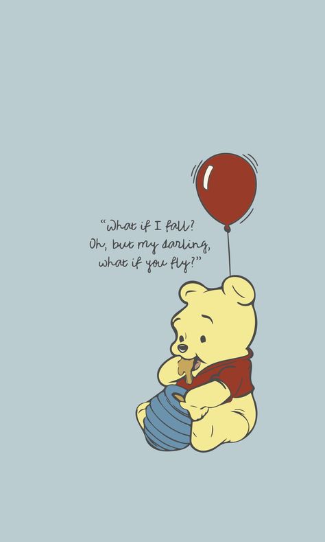 Cute Pooh drawing with balloons, honey & quotes. Super cute lock screen I made hope you like it.🦋 Pooh Quotes Wallpaper, Pooh Bear Quotes Wallpaper, Lock Screen Wallpaper Cartoon, Cute Wallpapers Winnie The Pooh, Whinney Pooh Wallpaper, Disney Quotes Aesthetic Wallpaper, Quotes About Balloons, Cute Wallpaper Quotes, Winnie The Pooh Lockscreen