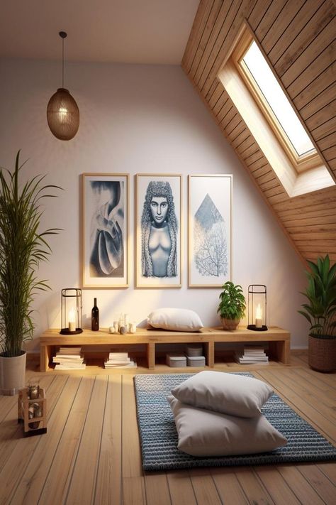 Yoga Studio idea for small attics with low ceilings.