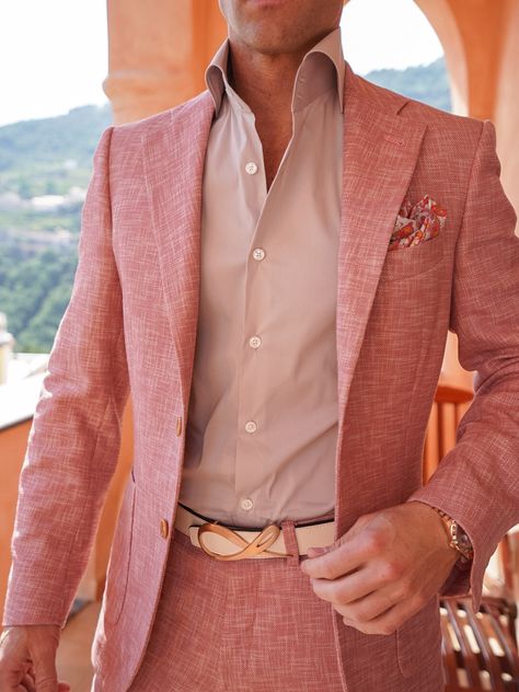 Happy Monday! Showcasing our latest Dust Rosa Lino Tweed Look 🇮🇹 Tag someone who’s bold enough to wear this color pallet 🤩 #sebastiancruzcouture #dustrosa #mensfashion #suitstyle #amalfi #suits #summerstyle #mensclothing #mensfashion #menswear #menstyle Seersucker Jacket, Tea Party Attire, Men's Business Outfits, Beach Wedding Attire, Big Men Fashion, Jumpsuit Dressy, Wedding Attire Guest, Mens Fashion Classy, Summer Suits