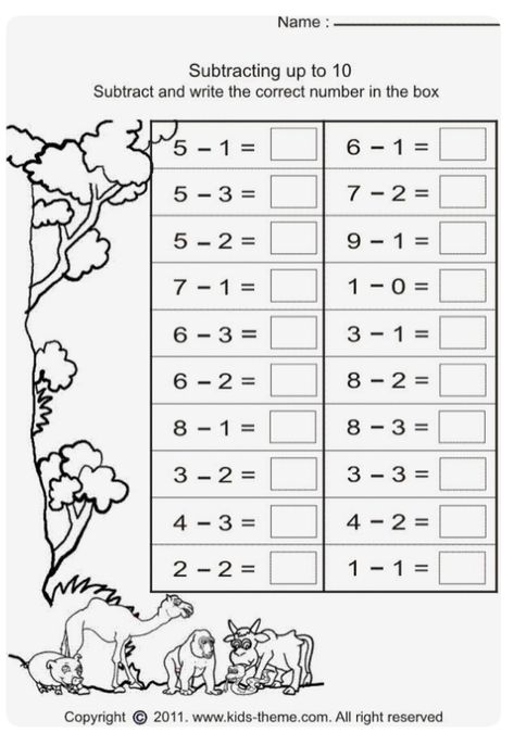 Year 1 Maths Worksheets, Matematik Prasekolah, Simple Subtraction, Subtraction Kindergarten, First Grade Math Worksheets, Math Subtraction, First Grade Worksheets, 1st Grade Math Worksheets, Printable Math Worksheets