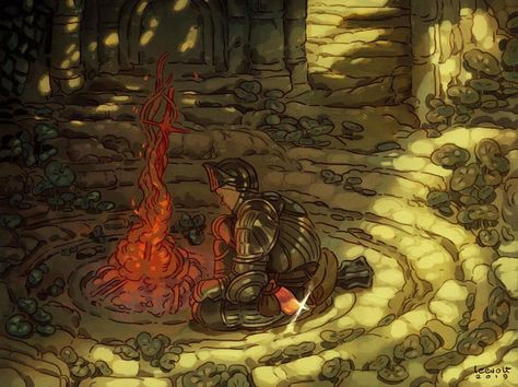 Firelink Shrine 🔥 . Yesterday, talking with a friend about Dark Souls, she told me this game has two dimension Firelink Shrine, The Player, Dark Souls, User Profile, Tell Me, Deviantart, Tumblr, Instagram, Art