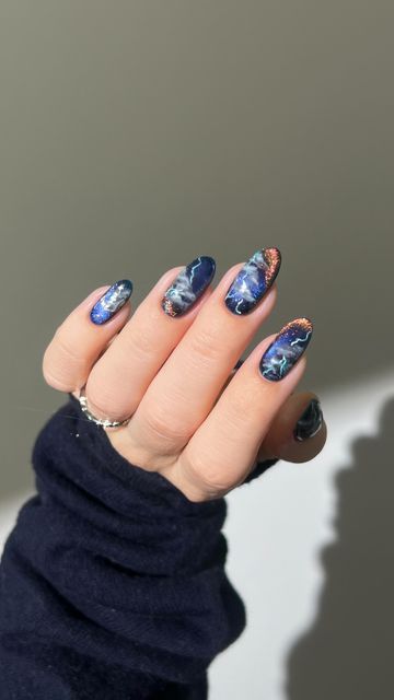 Percy Jackson Nail Art, Percy Jackson Nails Designs, Percy Jackson Nails, Velvet Nails, Spiderman Art Sketch, Shoe Nails, Galaxy Nails, Magnetic Nails, Disney Nails