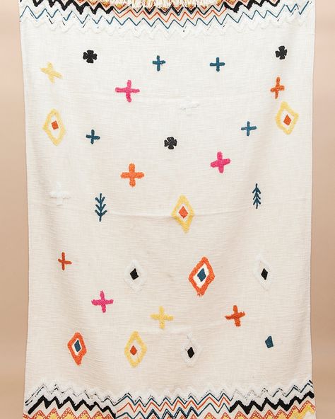 Bohemian Cotton Geometrical Star Hand Embroidered Bedding Throw Blanket Add a touch of bohemian elegance to your home with our Bohemian Cotton Hand Embroidered Bedding Throw Blanket. Meticulously crafted from 100% cotton, this throw blanket features exquisite hand embroidery in a vibrant array of colours, creating a unique and stylish piece. The playful tassels at each corner enhance its charm, making it not just a cozy addition to your space but also a striking decorative element Price: $69... Embroidered Bedding, Bedding Throw, Bed Throw Blanket, Charm Making, Hand Embroidered, Hand Embroidery, Tassels, Throw Blanket, Embroidery