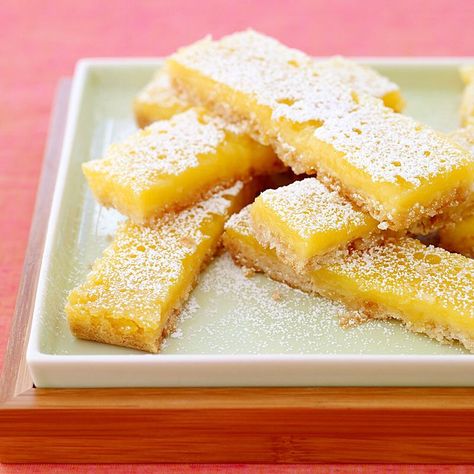 Lemon Bars | Recipes | Weight Watchers Weight Watchers Lemon Bars, Homemade Lemon Bars, Snack Hacks, Lemon Bars Recipe, Ww Desserts, Weight Watchers Desserts, Fruit Dessert, Lemon Bars, Ww Recipes