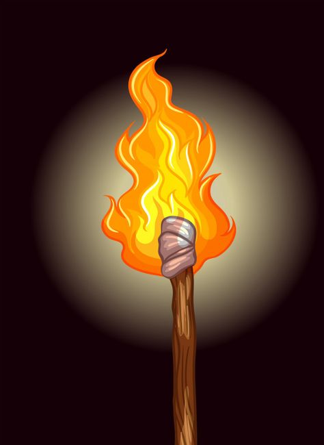 Torch Tattoo, Fire Illustration, Fire Torch, Fire Drawing, Dancer Painting, Background Light, Fire Art, Simple Illustration, Hand Tattoo