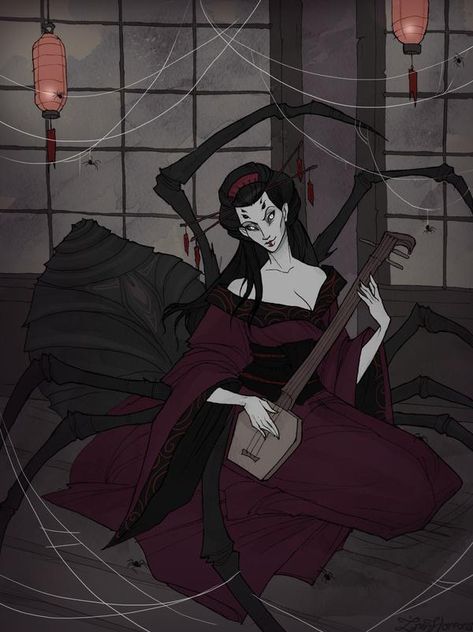 Jorogumo by IrenHorrors on DeviantArt Japanese Urban Legends, Abigail Larson, Japanese Yokai, Cold Heart, The Mimic, Japanese Mythology, Japanese Horror, Japanese Folklore, Urban Legends