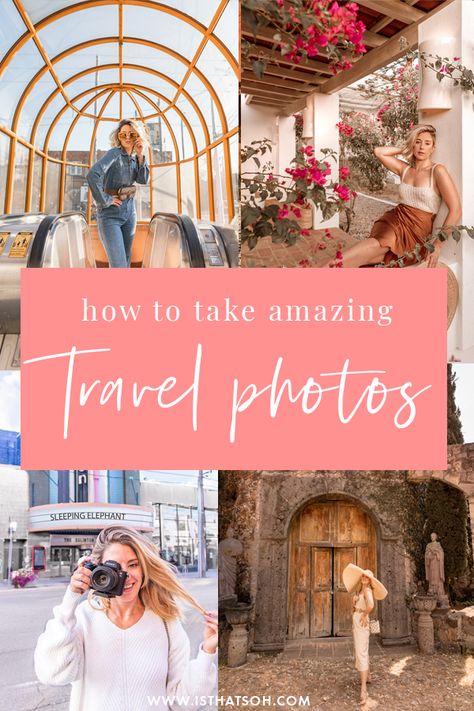 Travel Instagram Aesthetic, Career Photography, Travel Photo Poses, Be More Photogenic, Travel Photography Poses, Photography Beginners, Oklahoma Photography, Beginner Photography Tips, Traveling Essentials