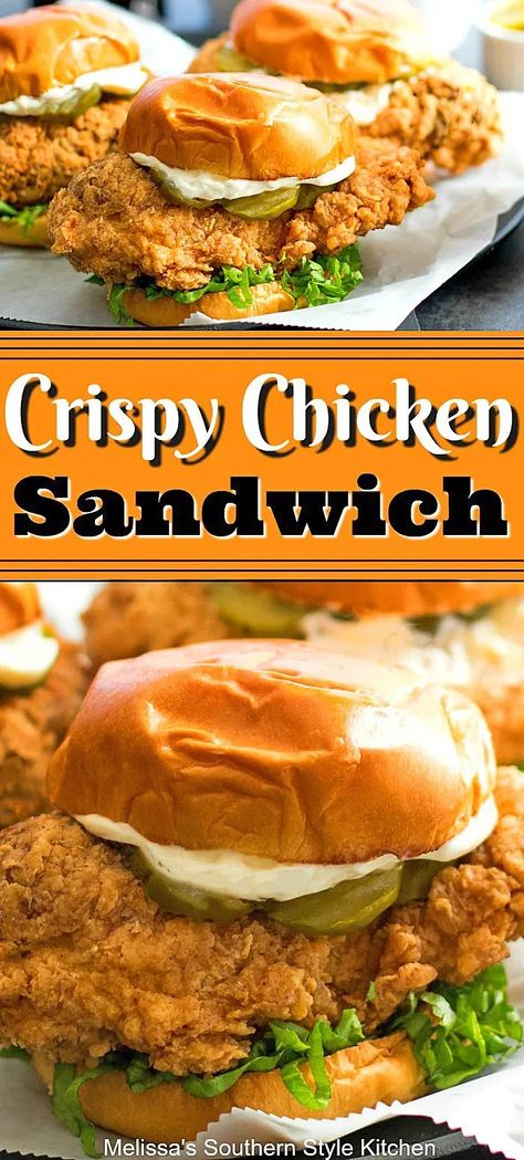 Lunch Quick, Crispy Chicken Sandwich, Sandwich Vegetarian, Crispy Chicken Burgers, Crispy Chicken Sandwiches, Roast Beef Sandwich, Gourmet Sandwiches, Chicken Sandwich Recipes, Easy Bbq