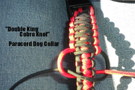 How to Make a Paracord Dog Collar (Double King Cobra Knot) | Look What Mommy Made Diy Dog Leash, Pet Tricks, Cobra Knot, Paracord Belt, Paracord Dog Collar, Toy Parachute, Paracord Crafts, Paracord Dog Leash, Paracord Dog Collars